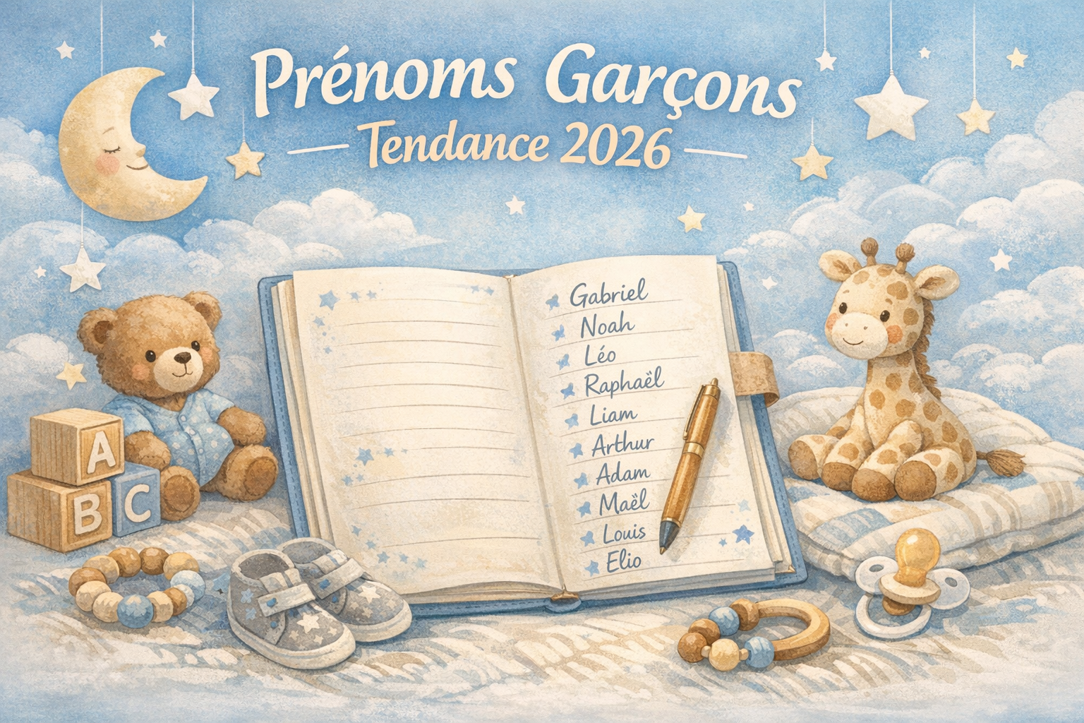 Prénoms garçons tendance 2026 bébé